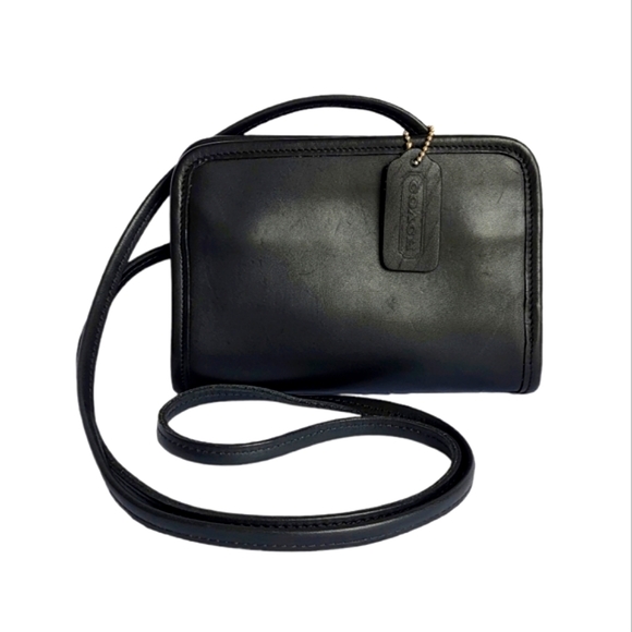 Coach Bags Coach Vintage Leather Disco Crossbody Bag Black 948 Euc